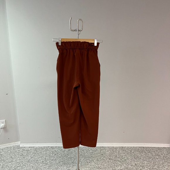 Stretch High-Rise Pant 7/8 Length Burned Orange - Picture 3 of 8